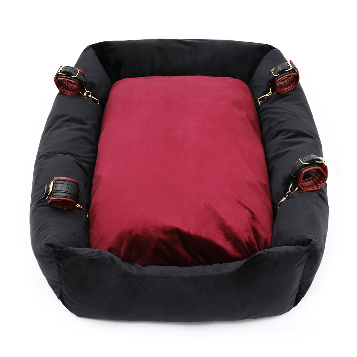 Image of sm sex toys adult men and women sex femdom toys domesticated pet dog rectangular inflatable kennel with handcuffs - Pet